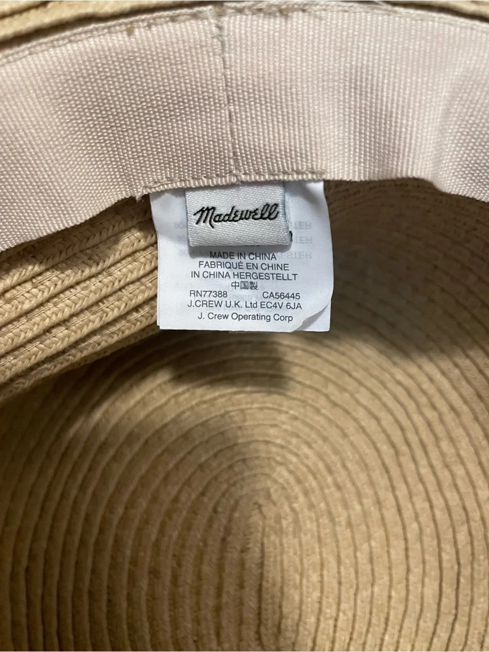 Madewell packable mesa straw hat